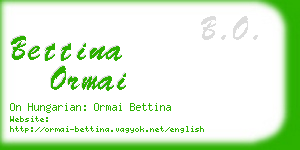 bettina ormai business card